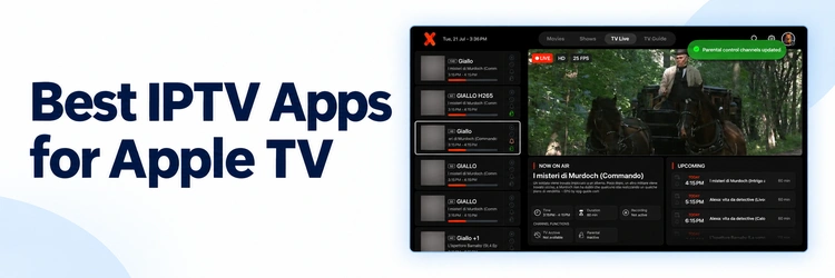 Best IPTV Apps for Apple TV with an authentic IPTVX tvOS interface