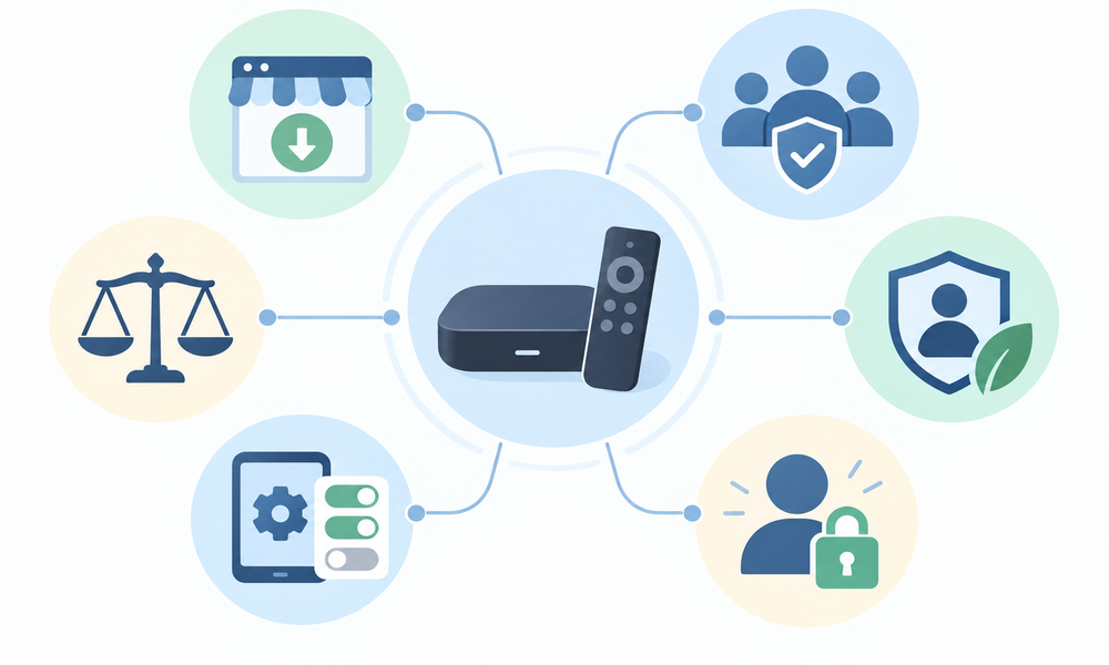 Six-part framework used to assess Stremio safety