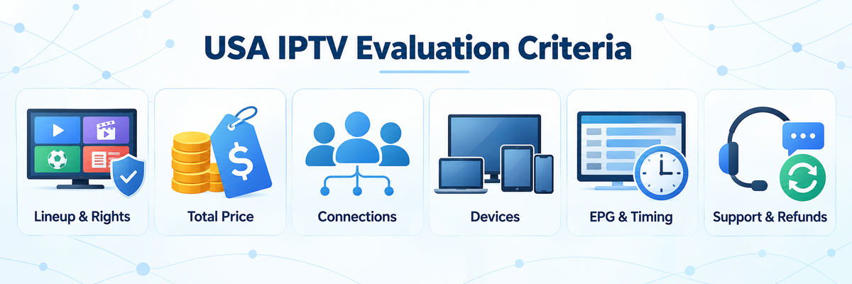 Evaluation criteria for IPTV services in the United States
